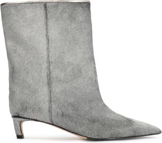 Kazar Unieke Laarsjes - Dames - Laarzen met Hak - Grijs - 40 EU - Leer - Schoenen