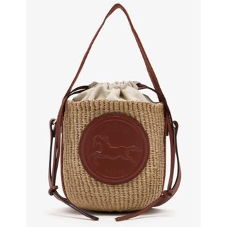 Chlo&eacute; Small Horse Medal Bag Made Of Natural Fibers - Women