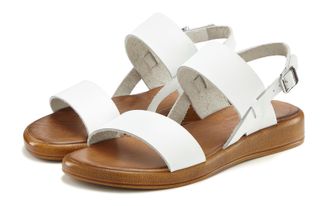 Lascana Sandale LASCANA Sommerschuh, Riemchensandale, offener Schuh, Damen, Gr. 35, wei&szlig;, wei&szlig;, Obermaterial: 100% Rindsleder. Decksohle: 100% Rindsleder. Fut