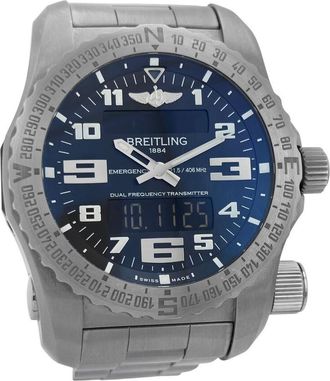 Breitling Pre-owned Breitling Emergency Automatic Analog-Digital Blue Dial Mens Watch LH100580