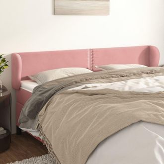 vidaXL Cabecero De Terciopelo Rosa 163x23x78/88 Cm Vidaxl