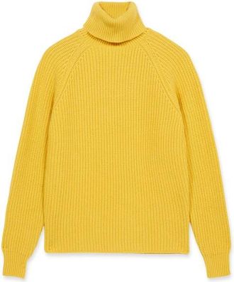 Fortela Oslo Merino Wool High Neck Sweater in Lemon at Nordstrom, Size X-Large Eu
