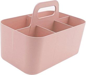 OEM Cesta De Almacenamiento Con Asa - Pl&aacute;stico - 5 Compartimentos - Ideal Para Guardar Art&iacute;culos De Ba&ntilde;o Y Accesorios De Aseo - Blanca