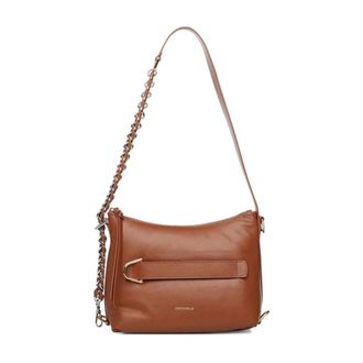 Coccinelle Shoulder Bags, female, Brown, Size: ONE SIZE Puffy Smooth Handbag