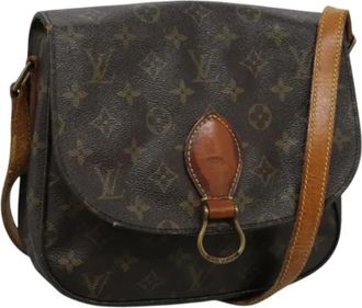 Louis Vuitton Tweedehands Canvas Louis Vuitton tassen - Dames - Vintage Schoudertas - Bruin - ONE Size - Leer - Vintage