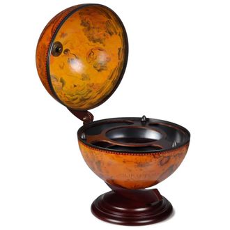 Berkfield Home Tabletop Globe Bar Wine Stand Wood in Brown