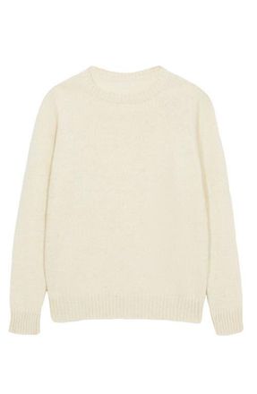 Fortela Alpaca Crew Neck Sweater in Off White at Nordstrom, Size Medium Eu