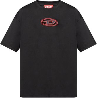 Diesel Tops, Heren, Zwart, 2Xl, Katoen, T-shirt T-Boxt-Od