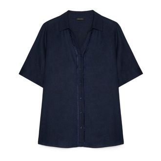 Fiorella Rubino Dames, Blouses & Shirts, Blauw, Maat: 2XL Zijde