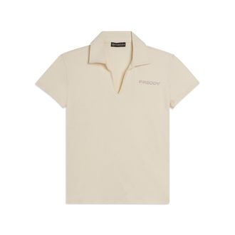 Freddy T-shirt Manica Corta con Scollo a V e Collo a Camicia