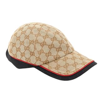 Gucci GG Katoenen Canvas Baseballpet - Heren - Petten - Beige - L - Katoen - Accessoires