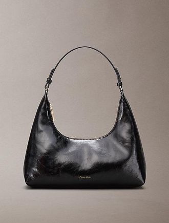 Calvin Klein Glanzende variabele schoudertas met logo
