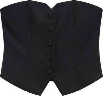 Imperial Bustiertop met hartvormige halslijn - Dames - Tops zonder mouwen - Zwart - S - Polyester - Tops