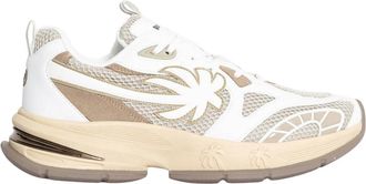 Palm Angels Palm Runner Leren Sneakers - Heren - Sneakers - Wit - 42 EU - Leer - Schoenen