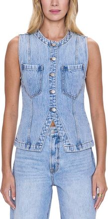 Pistola Denim Pistola Gia Fitted Collarless Vest