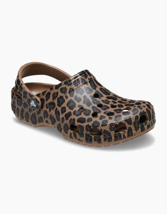 Crocs Womens Classic Animal Womens Clogs - Brown - Size: 5