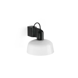 Netlighting Tatawin White Dome Wall Lamp in Black