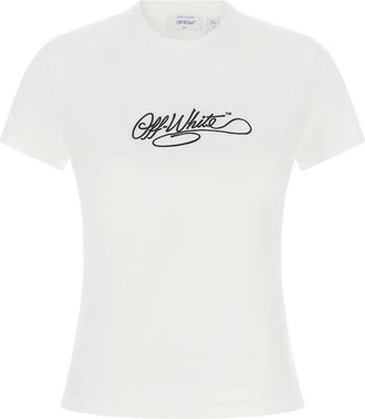 Off-white Slim Fit T-Shirt - Dames - T-shirts - Wit - S - Katoen - Tops