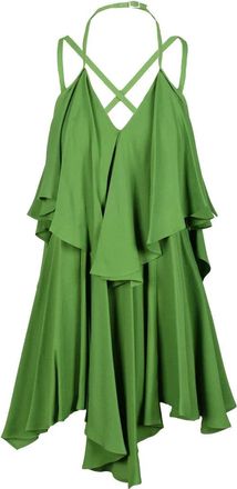 Dondup Short Twisted Dress - Green