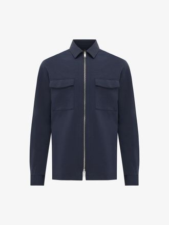Genti Rits Overshirt | Donkerblauw
