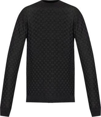 Giorgio Armani Maglione con trama in rilievo - Nero