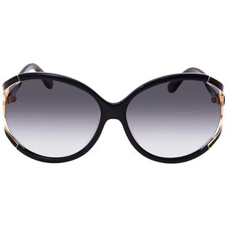 Ferragamo Grey Gradient Round Ladies Sunglasses SF600S 001 61