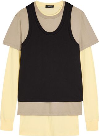 Wardrobe.NYC Layered Cotton Mini Dress - Multicoloured - S (UK8-10 / S)