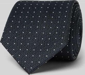 Willen Krawattenfabrik Krawatte aus reiner Seide mit Label-Detail in Blau, Gr&ouml;&szlig;e 1