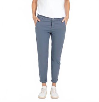Mac Jeans Chino Turn Up Pants In Grisalle