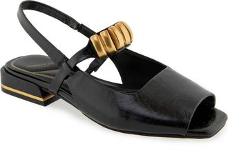 Kenneth Cole Illia Slingback Sandal in Black Patent at Nordstrom, Size 9.5