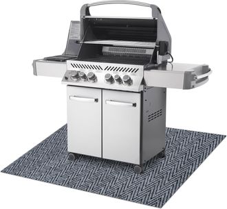 RugsX Rugsx - Magnus 2954 Estera Protectora Para Parrilla Para Terraza, Exterior - Gris Grey 100x200 Cm