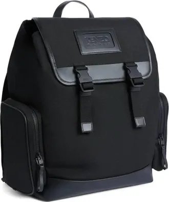 Kenzo Kommuter Flap Backpack In Black