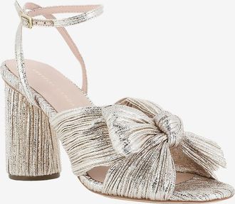 Loeffler Randall Sandalen aus plissiertem Lurex Camellia 85