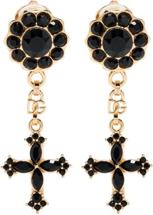 Dolce & Gabbana Zwarte en Gouden Ketting - Dames - Oorbellen - Zwart - ONE Size - Accessoires