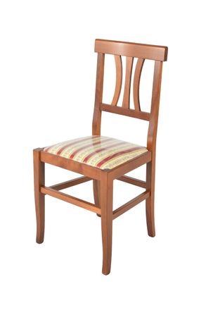 Tommychairs Tommychairs Silla Artemisia En Haya Nogal Claro Asiento En Tela Lisere