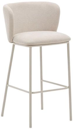 K Home Design Barstuhl Cesilia Sitzh&ouml;he 75 cm - Chenille Beige/Beige