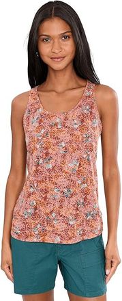 Royal Robbins Featherweight Tank Top Womens Clothing Mahogany Marigold Print : LG, Polyester/Cotton