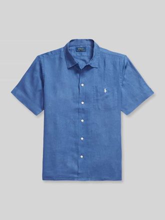 Polo Ralph Lauren Regular Fit Freizeithemd aus reinem Leinen in Rauchblau, Gr&ouml;&szlig;e XXL