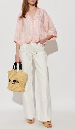 Balmain Straight-leg Jeans, Womens, White