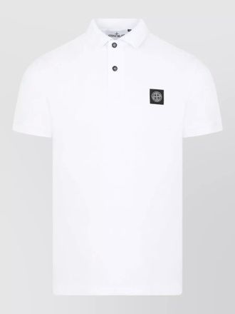 Stone Island cotton piqu&eacute; slim-fit short-sleeve polo shirt