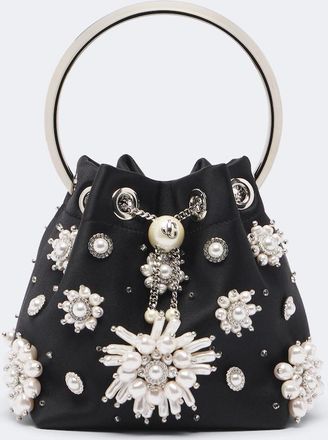 Jimmy Choo London Bon Bon embellished satin bucket bag