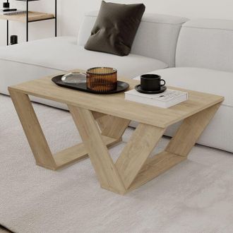 Decortie Pipra Modern Coffee Table Oak Multipurpose H 40cm