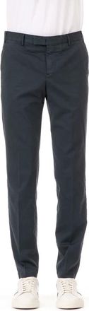 Pantaloni Torino Chinos, male, Blue, Size: 3XL Pantalone tinto capo in seta e cotone stretch
