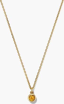 Mejuri Sia Birthstone Pendant Necklace in Citrine by MEJURI at Nordstrom