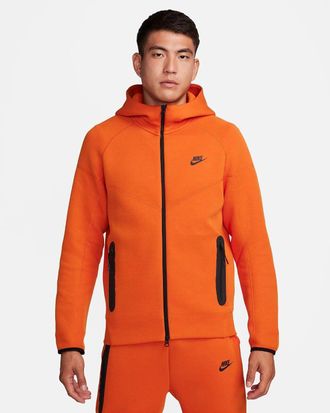 Nike Mens Nike Sportswear Tech Fleece FB7921-893 Orange Windrunner HoodieNCL136