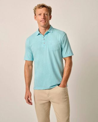 Johnnie-O Coastal Wash Polo In Permafrost