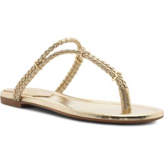 Schutz Cordelia Braided Strap Sandal in Platinum at Nordstrom, Size 5.5