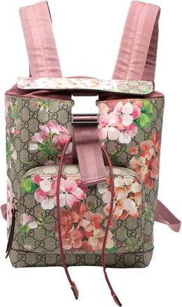 Gucci Pre-owned Gucci Small GG Supreme Blooms Single Buckle Backpack Ladies 410544 200047