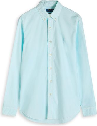 Polo Ralph Lauren Logo-embroidered Cotton Oxford Shirt - Light Blue - L