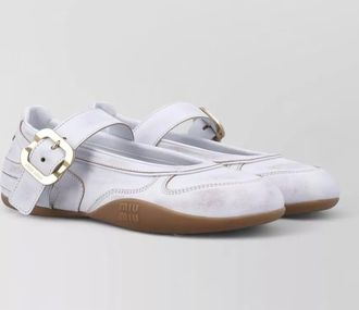 Miu Miu leather ballet sneakers sporty retro design